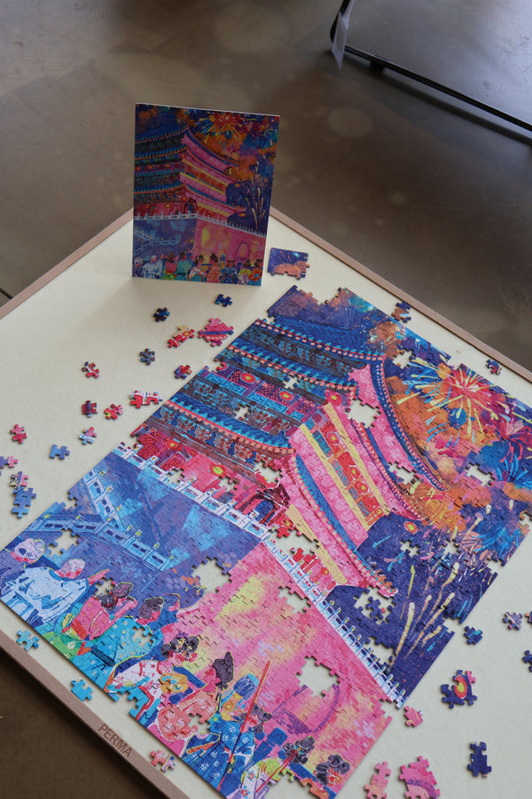 1000PCS | XI'AN THE BELL TOWER | GLOW EFFECT DECOR PUZZLE