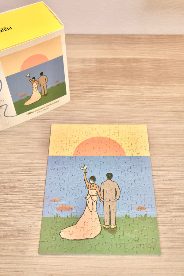 PERMA 130 PCS DESKTOP DECOR PUZZLE YES! WE MARRIED!