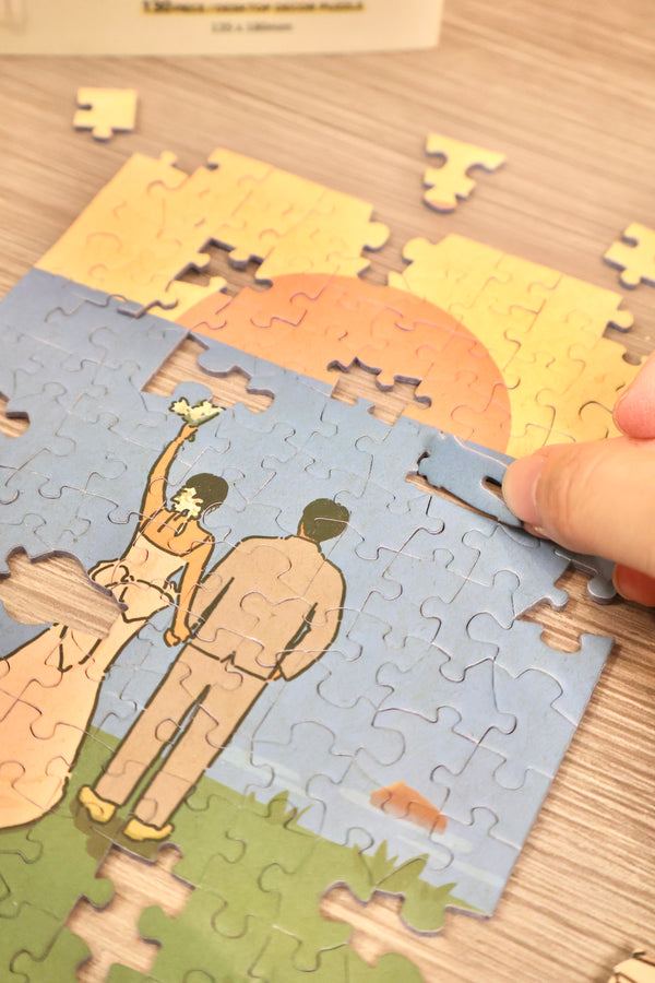 PERMA 130 PCS DESKTOP DECOR PUZZLE YES! WE MARRIED!