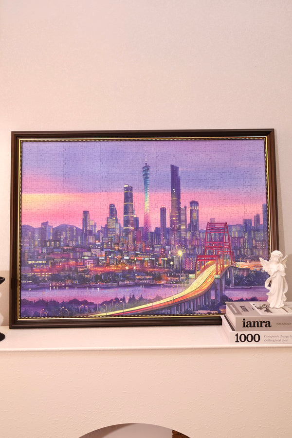 PERMA 1000 PCS Decor Puzzle Guangzhou Skyline Cityscape Jigsaw Puzzle for Adults
