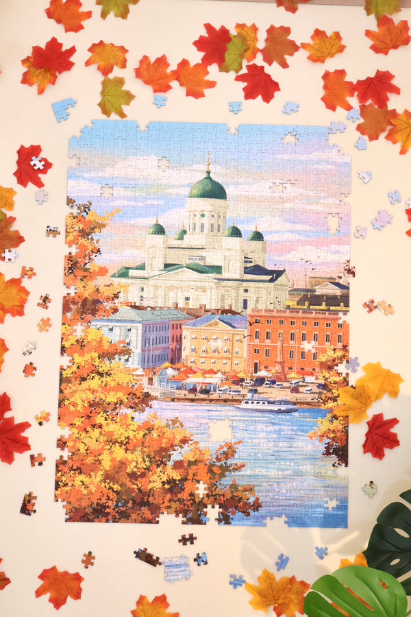 PERMA 1000 PCS DECOR PUZZLE Helsinki's Autumn Wall Art Puzzle Gift
