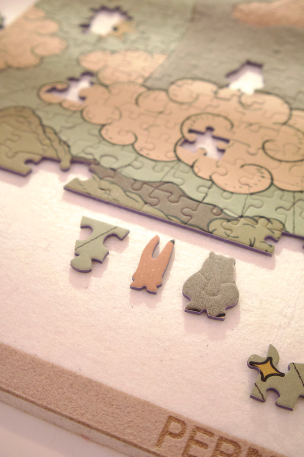 PERMA 321 PCS Decor Puzzle Mystic Meow Whispers I The Future Is In Your Paws Velvety Flocking Finish