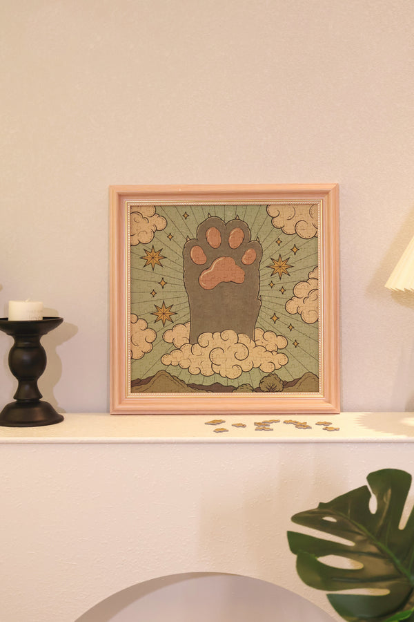 PERMA 321 PCS Decor Puzzle Mystic Meow Whispers I The Future Is In Your Paws Velvety Flocking Finish