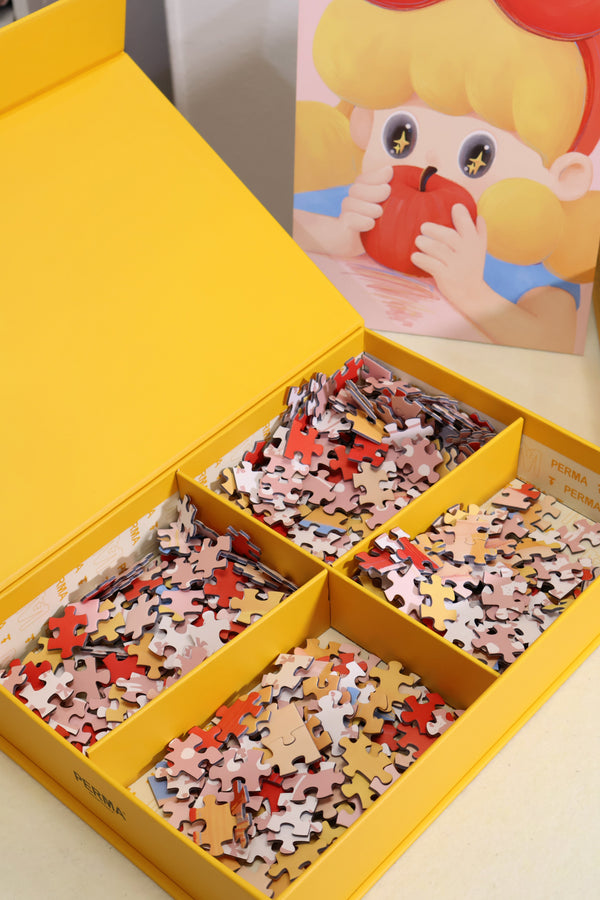 PERMA 500PCS SOFT-TOUCH DECOR PUZZLE THE FLOWER-HOLDING GIRL