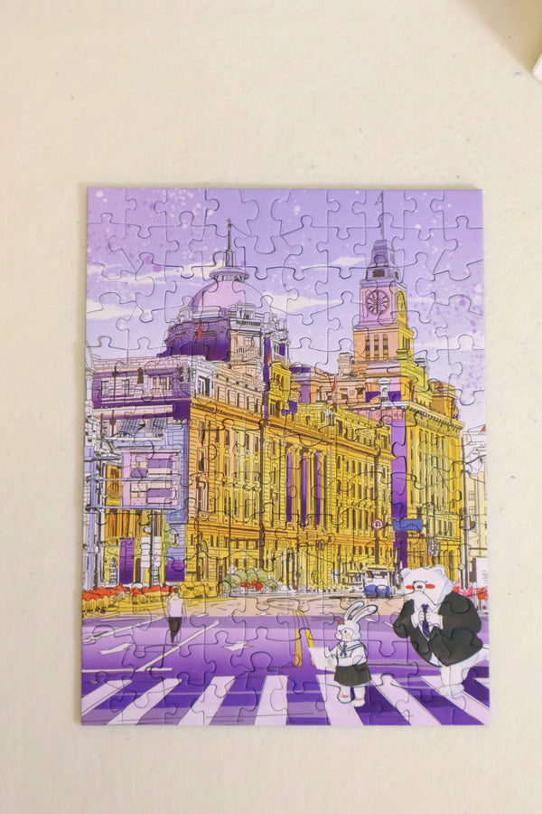 130PC Soft Touch Desktop Decor Puzzle – The Bund · International Architecture