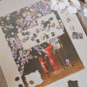 DISCONTINUED | 500PCS  THE WILD ROSE MAIDEN WHO IS POSTING A LETTER | VELVET TOUCH  DECOR PUZZLE