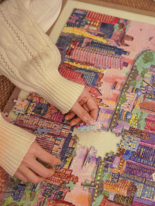 1000PCS | HELLO! THE MAGIC CITY SHANGHAI | VELVET TOUCH DECOR PUZZLE
