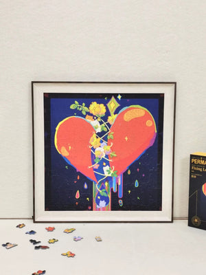Glitter Effect Puzzle PERMA 321 PCS Special Shaped Piece Decor Puzzle 4 In 1 Set