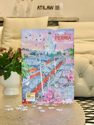 500PCS | BEIJING THE WHITE STUPA | GLITTER SEQUIN DECOR PUZZLE