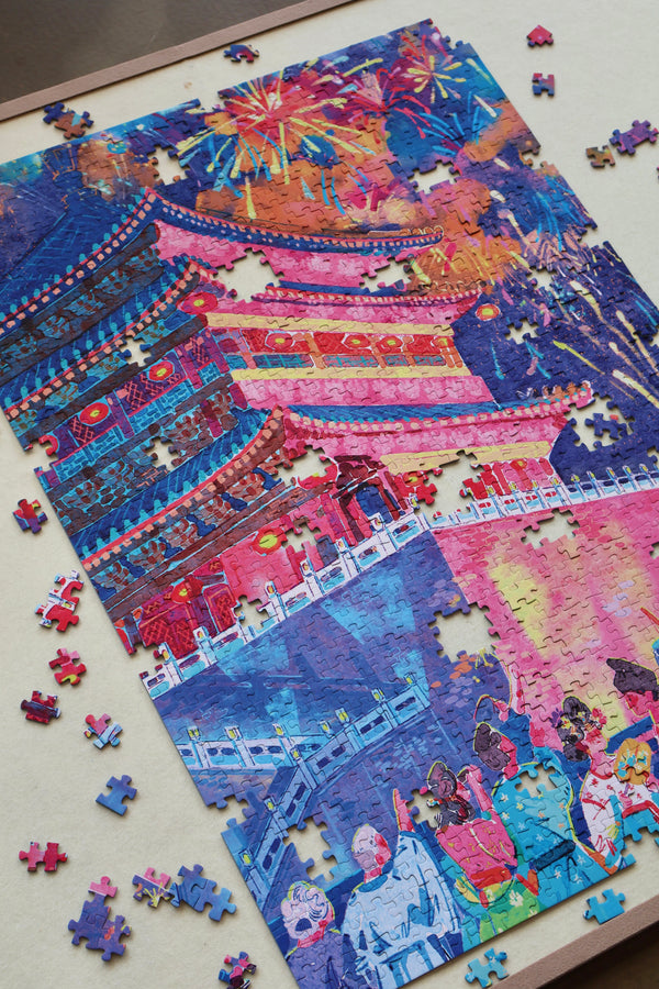 1000PCS | XI'AN THE BELL TOWER | GLOW EFFECT DECOR PUZZLE