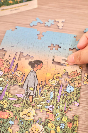 130PCS | I JUST WANT FLOWERS | VELVET TOUCH DESKTOP DECOR PUZZLE