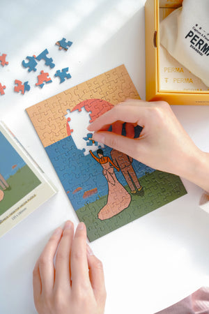 PERMA 130 PCS DESKTOP DECOR PUZZLE 4 IN 1 SET