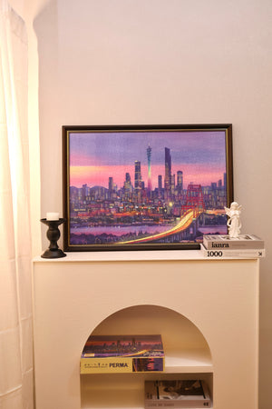 1000PCS | GUANGZHOU SKYLINE | VELVET TOUCH DECOR PUZZLE