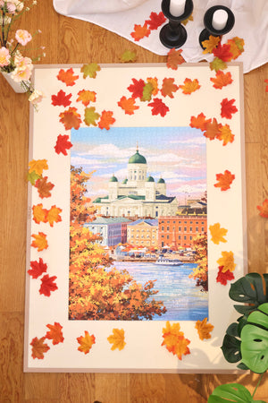 1000PCS | HELSINKI'S AUTUMN | VELVET TOUCH DECOR PUZZLE