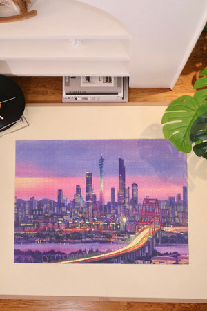 1000PCS | GUANGZHOU SKYLINE | VELVET TOUCH DECOR PUZZLE