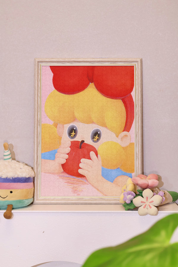 PERMA 500PCS SOFT-TOUCH DECOR PUZZLE THE FLOWER-HOLDING GIRL