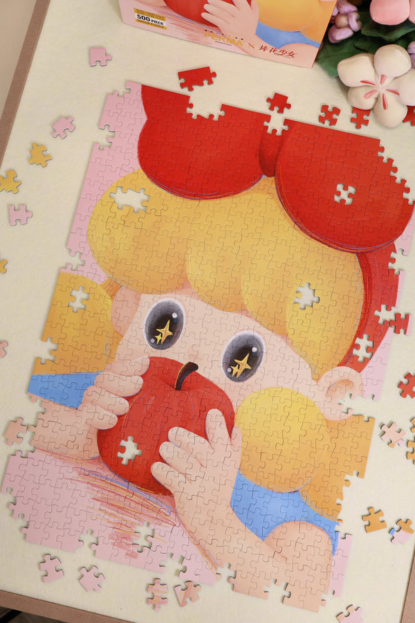 PERMA 500PCS SOFT-TOUCH DECOR PUZZLE THE FLOWER-HOLDING GIRL