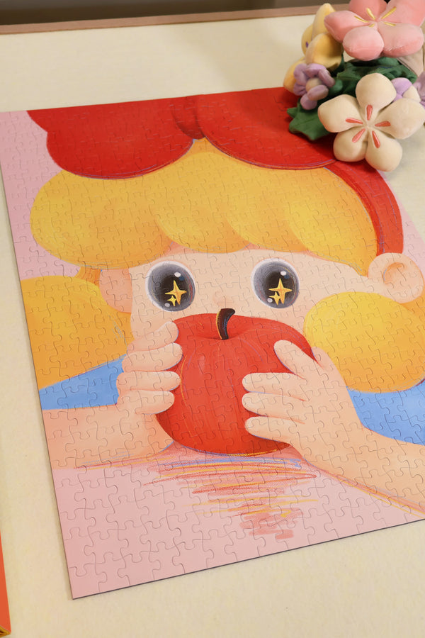 PERMA 500PCS SOFT-TOUCH DECOR PUZZLE THE FLOWER-HOLDING GIRL