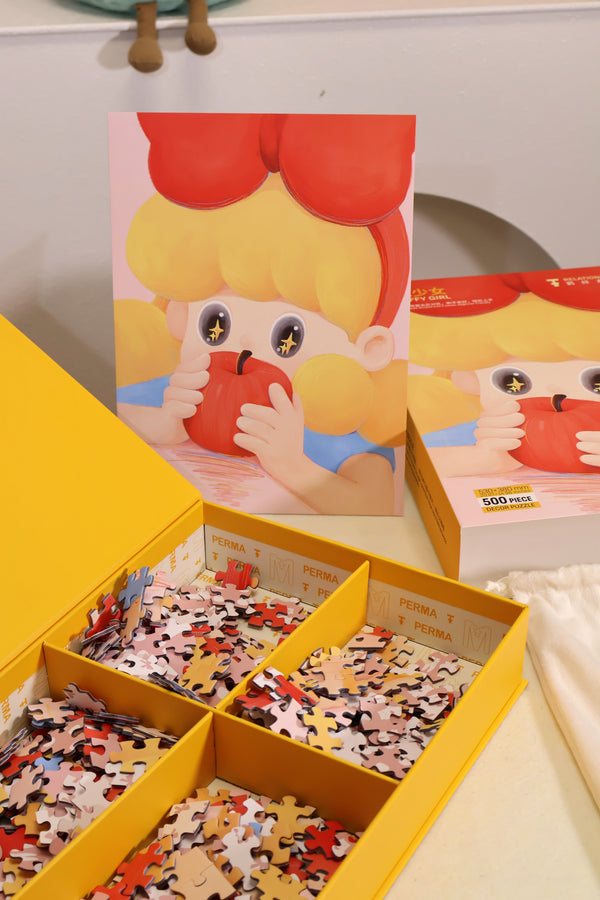 PERMA 500PCS SOFT-TOUCH DECOR PUZZLE THE FLOWER-HOLDING GIRL