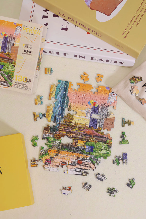 130PC Soft Touch Desktop Decor Puzzle – Jing’an Temple