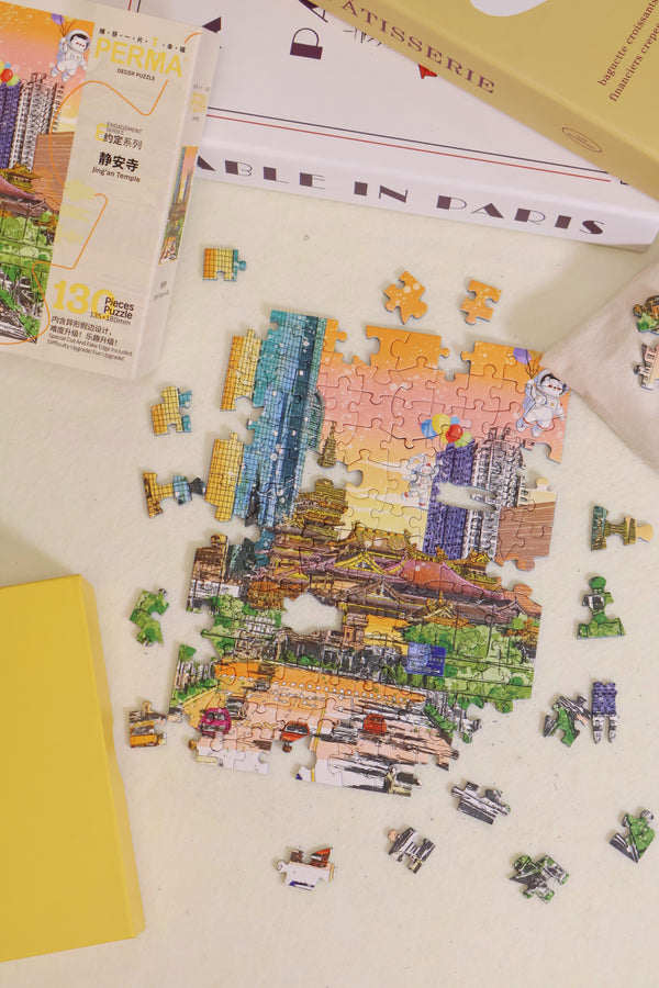 130PC Soft Touch Desktop Decor Puzzle – Jing’an Temple