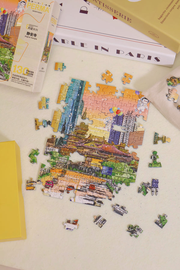 130PC Soft Touch Desktop Decor Puzzle – Jing’an Temple