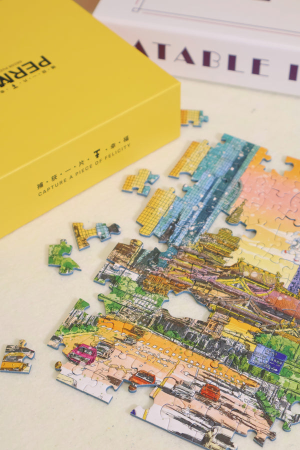 130PC Soft Touch Desktop Decor Puzzle – Jing’an Temple