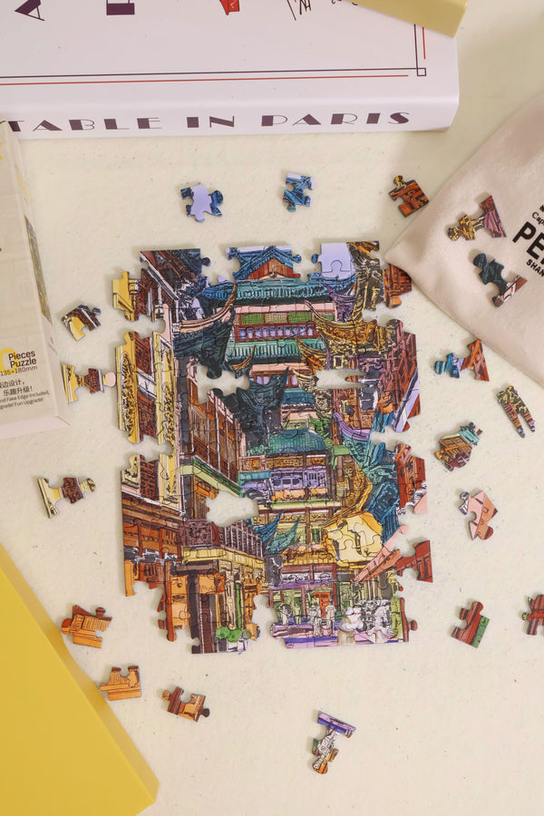 130PC Soft Touch Desktop Decor Puzzle – Yuyuan Garden