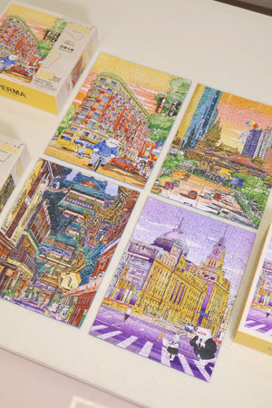 130PCS | THE BUND · INTERNATIONAL ARCHITECTURE |  VELVET TOUCH DECOR PUZZLE
