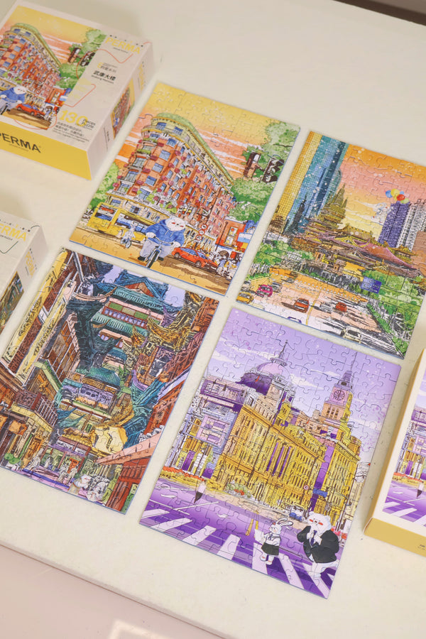 130PC Soft Touch Desktop Decor Puzzle – The Bund · International Architecture