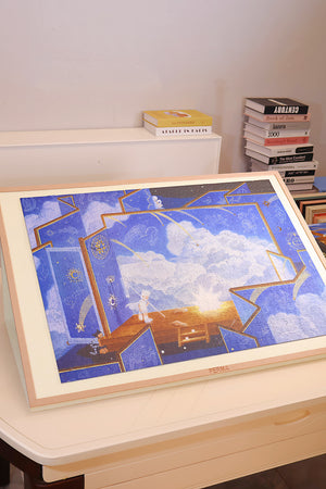 1000PCS | AN UNEXPECTED FALLING STAR | GOLD FOIL DECOR PUZZLE