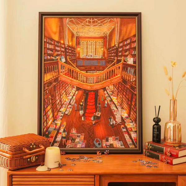 PERMA 1000 PCS DECOR PUZZLE THE VINTAGE BOOKSTORE OF MY ASPIRATION LIVRARIA LELLO